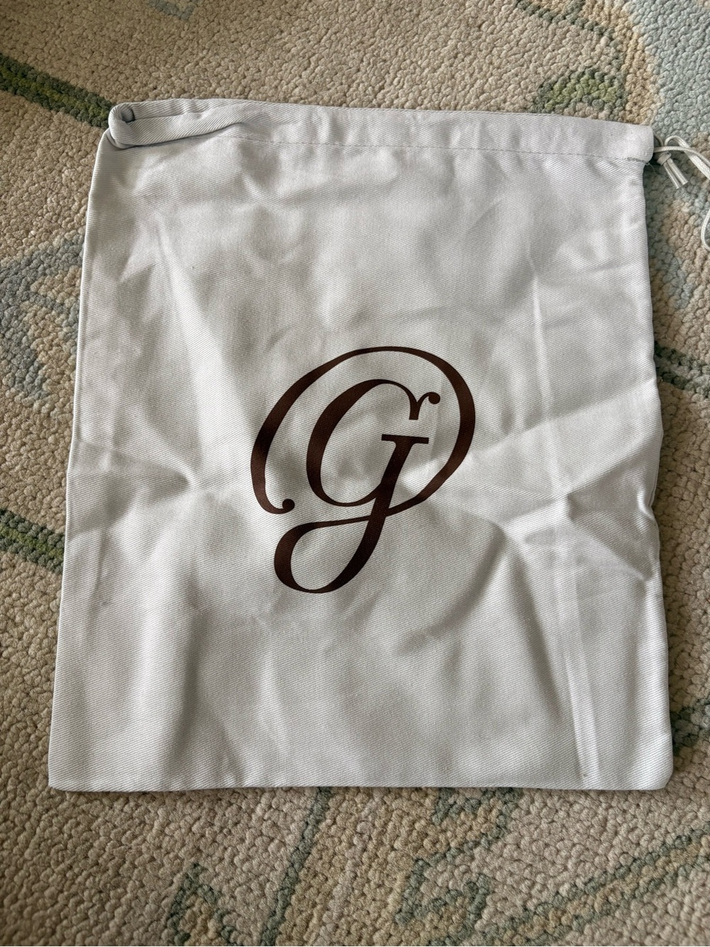 M Gemi White Drawstring Dust Accessories Bag